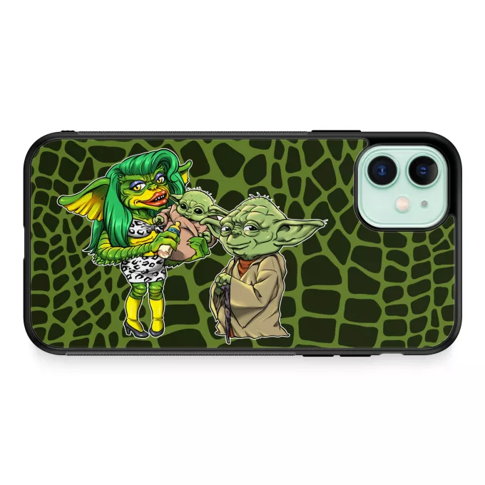 Fodral för iPhone 11 Parodi Stjärnornas krig Yoda, baby Yoda och Greta Gremlin
