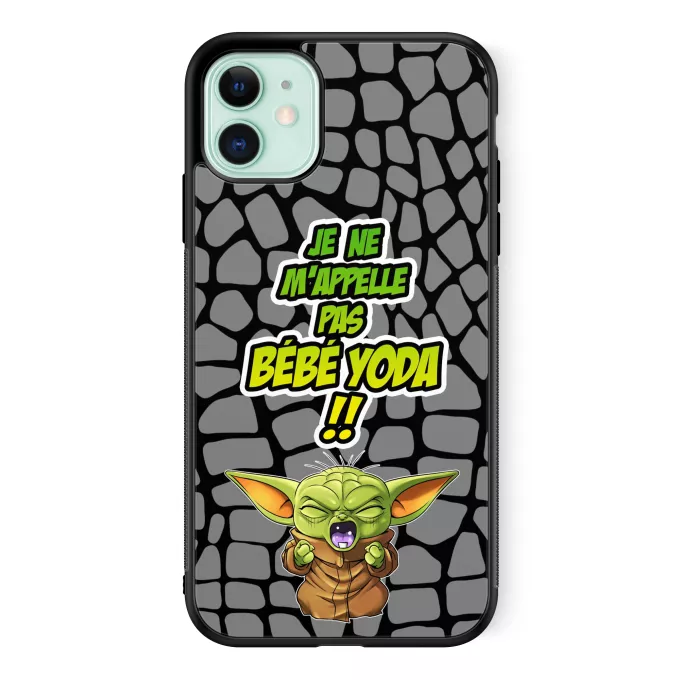 Coque pour téléphone portable iPhone 11 Parodie Star Wars Un cri du coeur et avec force ! - Grogu, Bébé Yoda, Baby Yoda