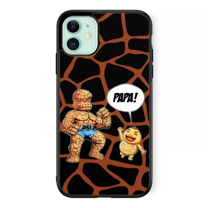 Coque pour téléphone portable iPhone 11 Parodie Zelda Un papa solide comme un roc ! - La Chose des 4 Fantastiques et un Goron