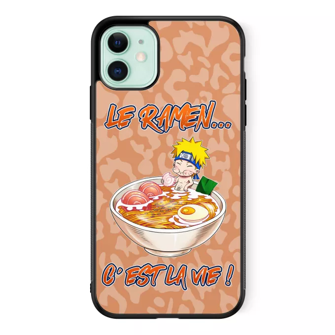 Coque pour téléphone portable iPhone 11 Parodie Naruto Le Ramen... C'est la vie ! - Naruto Uzumaki