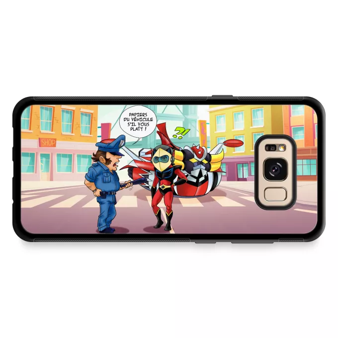 Coque pour téléphone portable Samsung Galaxy S8+ Parodie Goldorak Papiers du véhicule s'il vous plaît ! - Actarus