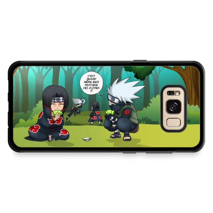Coque pour téléphone portable Samsung Galaxy S8+ Parodie Naruto Combat de Ninjas ! - Kakashi, Itachi