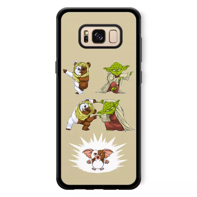 Fodral för Samsung Galaxy S8+ Parodi Stjärnornas krig Yoda, en Ewok och Gizmo