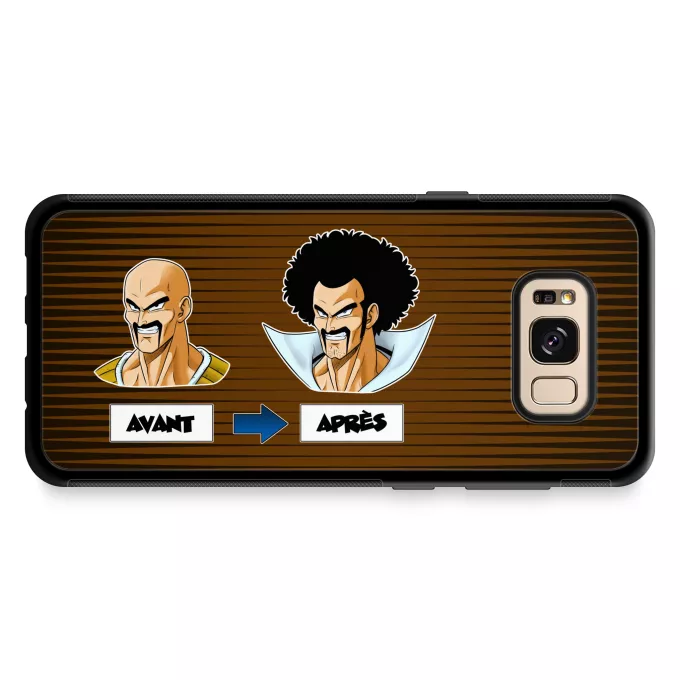 Coque pour téléphone portable Samsung Galaxy S8+ Parodie Dragon Ball Z - DBZ Avant - Après - Nappa, Hercule Satan