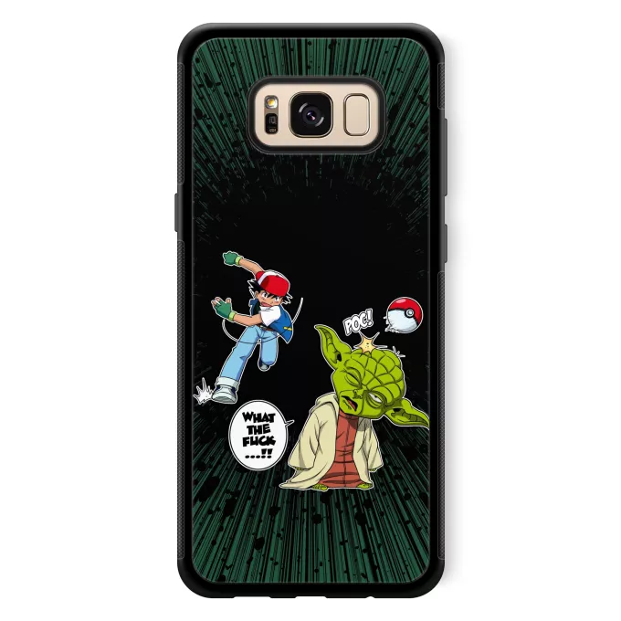 Estojo Samsung Galaxy S8+ Paródia Pokémon Yoda e Ash Ketchum