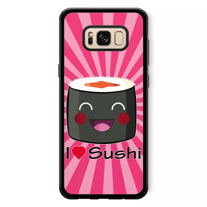 Coque pour téléphone portable Samsung Galaxy S8+ Parodie Japon Culture I Love Sushi !