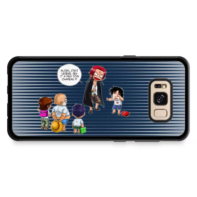Coque pour téléphone portable Samsung Galaxy S8+ Parodie One Piece C'est lui ! - Luffy, Shanks