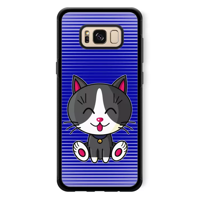 Coque pour téléphone portable Samsung Galaxy S8+ Parodie Kawaii Baby Cats Kawaii Baby Cat (blanc et gris)