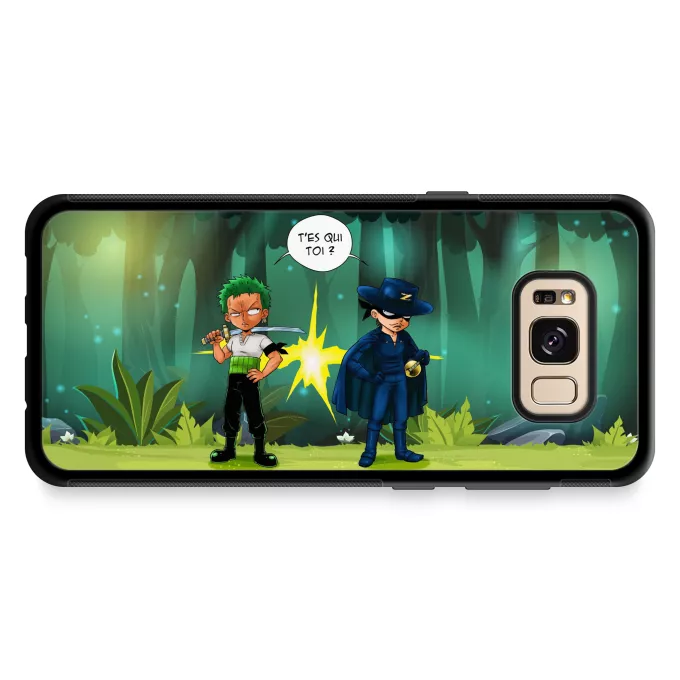 Coque pour téléphone portable Samsung Galaxy S8+ Parodie One Piece D'un Z qui veut dire... - Zorro Roronoa