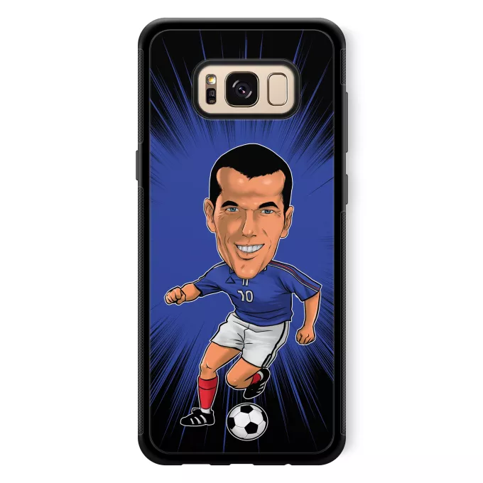 Coque pour téléphone portable Samsung Galaxy S8+ Parodie Caricature de Stars Caricature SD Manga Stars Vol.8 ! - Caricature Stars - Zinedine Zidane