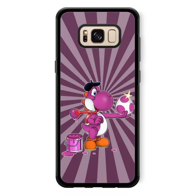 Samsung Galaxy S8+ Phone Case Parody of Yoshi Purple Yoshi