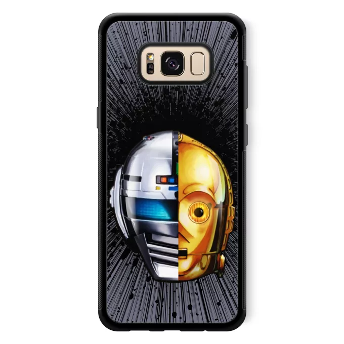 Fodral för Samsung Galaxy S8+ Parodi Stjärnornas krig C-3PO och Space Sheriff Gavan