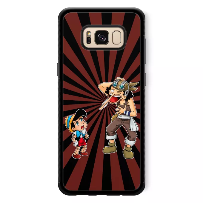 Samsung Galaxy S8+ Handyhülle Parodie auf One Piece Lysop und Pinocchio - Piniocchio
