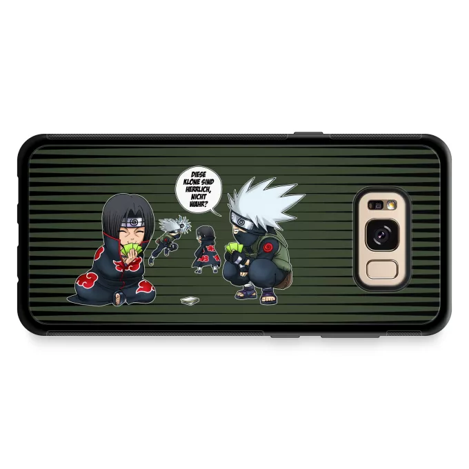 Samsung Galaxy S8+ Handyhülle Parodie auf Naruto Kakashi Hatake und Itachi Uchiwa