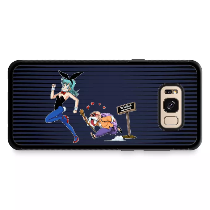 Samsung Galaxy S8+ Handyhülle Parodie auf Dragon Ball Muten-Roshi und Bulma