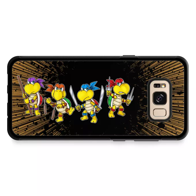 Estojo Samsung Galaxy S8+ Paródia Super Mario Mario Vs Donatello,Raphael, Leonardo e Michelangelo