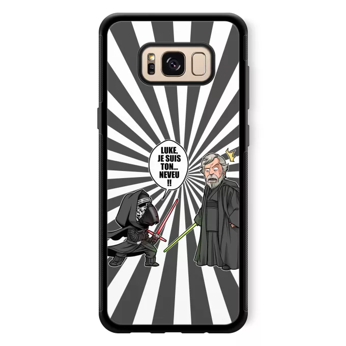 Coque pour téléphone portable Samsung Galaxy S8+ Parodie Star Wars Luke, je suis ton... ;) - Kylo Ren Vs Luke Skywalker