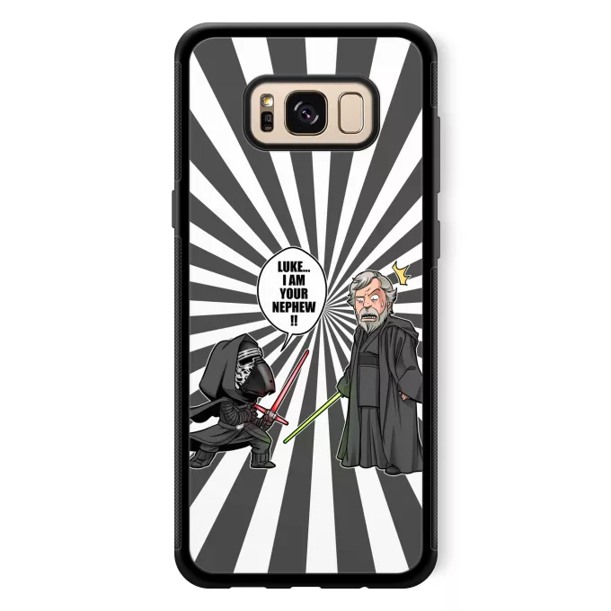 Samsung Galaxy S8+ Phone Case Parody of Star Wars Kylo Ren And Luke Skywalker
