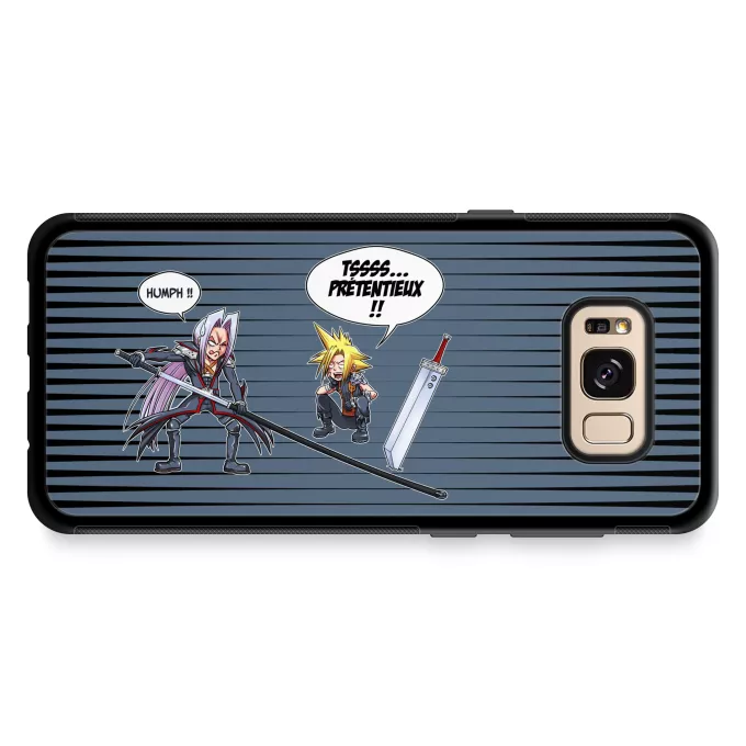 Coque pour téléphone portable Samsung Galaxy S8+ Parodie Final Fantasy VII - FFVII Prétentieux !! - Clad, Sephiroth