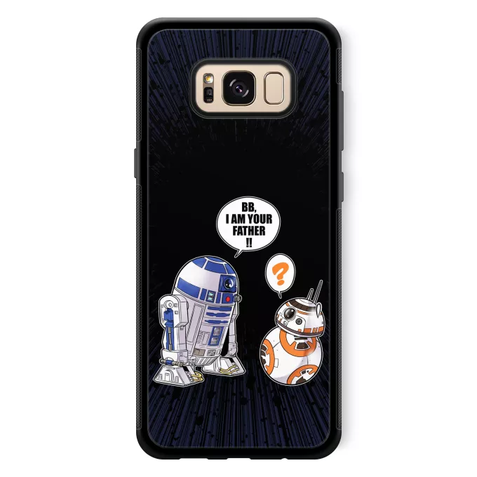 Hoesje voor Samsung Galaxy S8+ Parodie Star Wars R2-D2 en BB-8