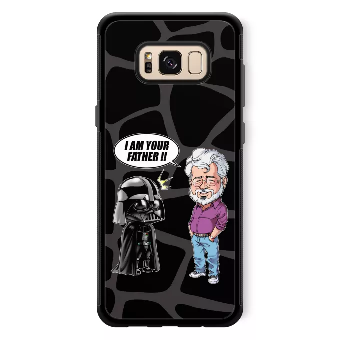 Fodral för Samsung Galaxy S8+ Parodi Stjärnornas krig Darth Vader och George Lucas - I am your Father