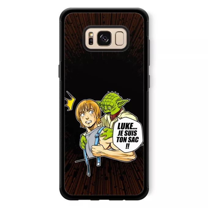 Coque pour téléphone portable Samsung Galaxy S8+ Parodie Star Wars Luke... Je suis ton sac !! - Yoda, Luke Skywalker