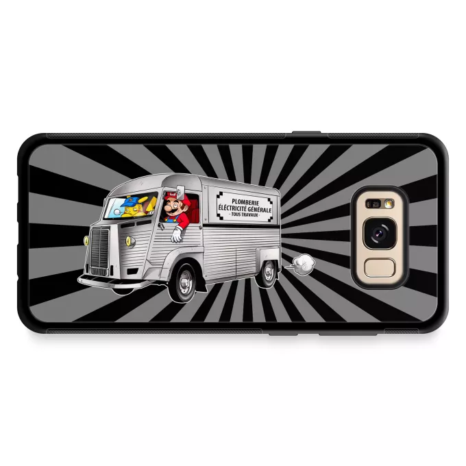 Coque pour téléphone portable Samsung Galaxy S8+ Parodie Pokémon Une reconversion réussie... :) - Pikachu, Mario