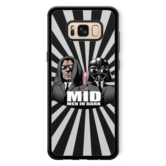 Funda para Samsung Galaxy S8+ Parodia Star Wars Dark Vader, Dark Sidious X MIB: Hombres de negro