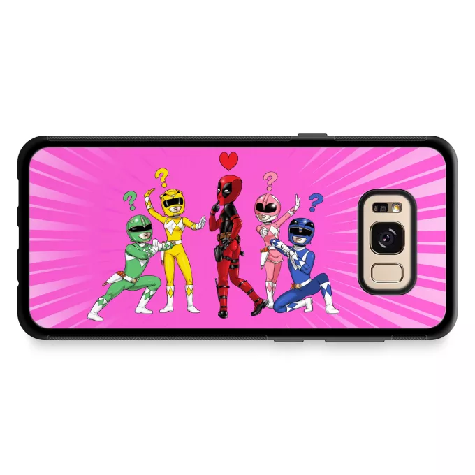 Estojo Samsung Galaxy S8+ Paródia Deadpool Deadpool e Power Rangers