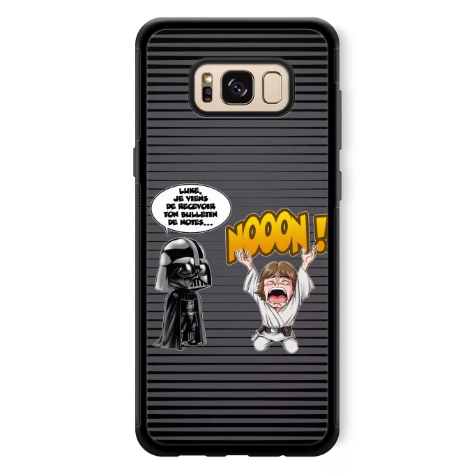Coque pour téléphone portable Samsung Galaxy S8+ Parodie Star Wars Luke Life Episode I : Un père qui craint :) - Luke Skywalker, Dark Vador