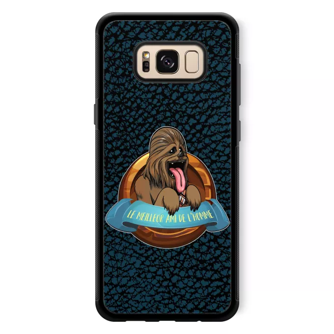 Coque pour téléphone portable Samsung Galaxy S8+ Parodie Star Wars Le Meilleur Ami de l'Homme... - Chewbacca