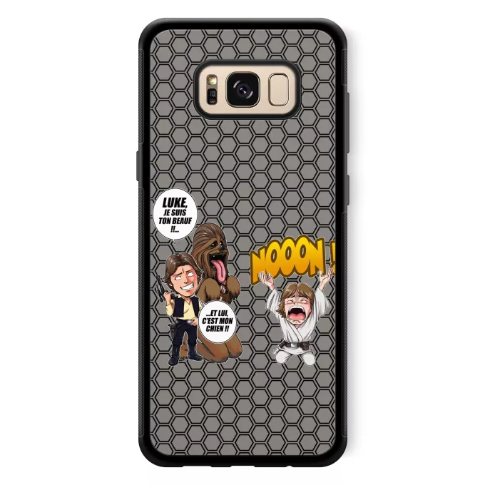 Coque pour téléphone portable Samsung Galaxy S8+ Parodie Star Wars Luke Life Episode III : Un beauf carrément beauf :) - Luke Skywalker, Chewbacca, Han Solo