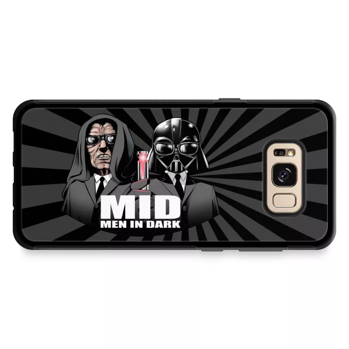 Estojo Samsung Galaxy S8+ Paródia Guerra das Estrelas Darth Vader e Palpatine X MIB: Homens de Negro