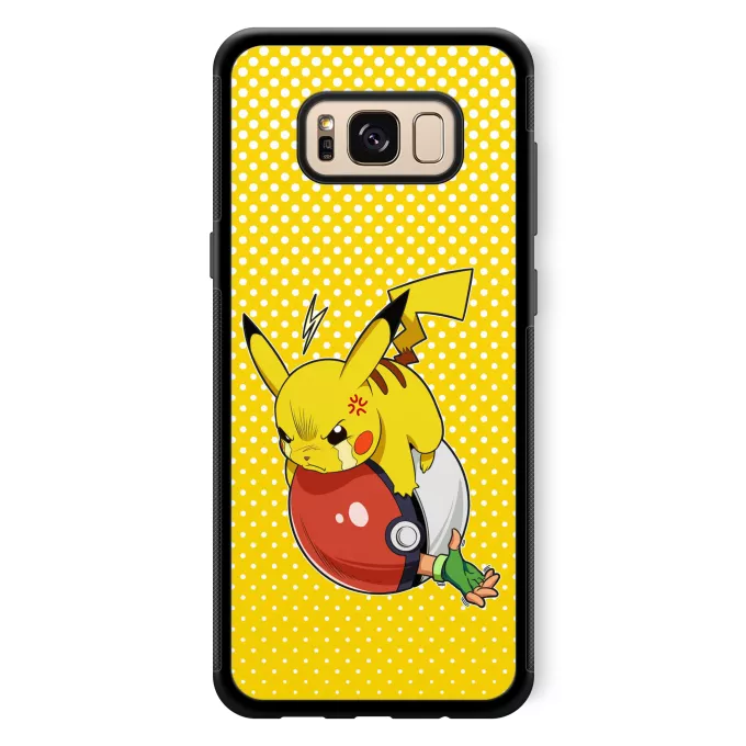Estojo Samsung Galaxy S8+ Paródia Pokémon Ash Ketchum e Pikachu
