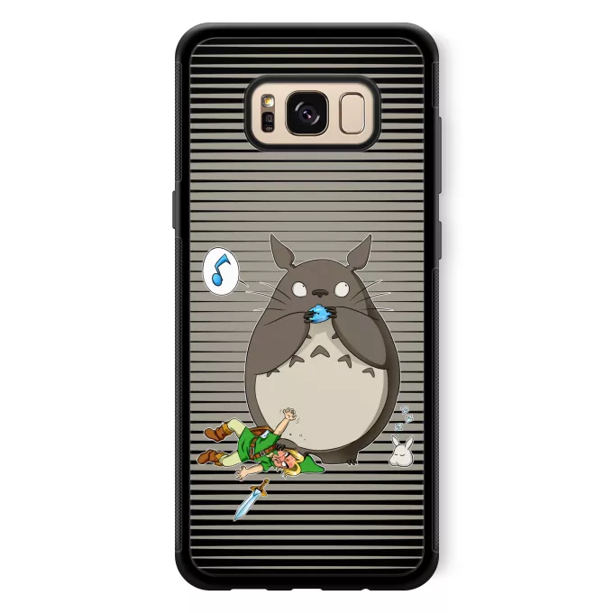 Estojo Samsung Galaxy S8+ Paródia Zelda Link e Totoro