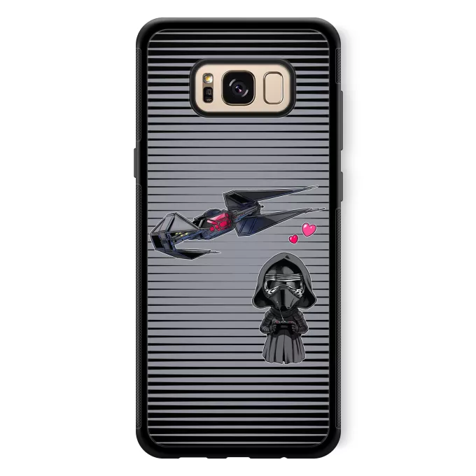 Fodral för Samsung Galaxy S8+ Parodi Stjärnornas krig Tecknad SD Kylo Ren och TIE Silence Mini Drone