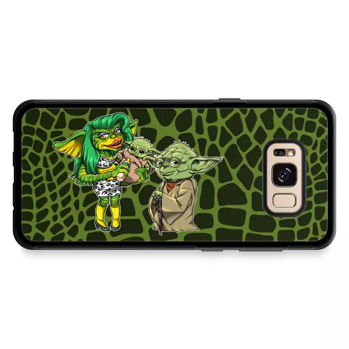 Fodral för Samsung Galaxy S8+ Parodi Stjärnornas krig Yoda, baby Yoda och Greta Gremlin