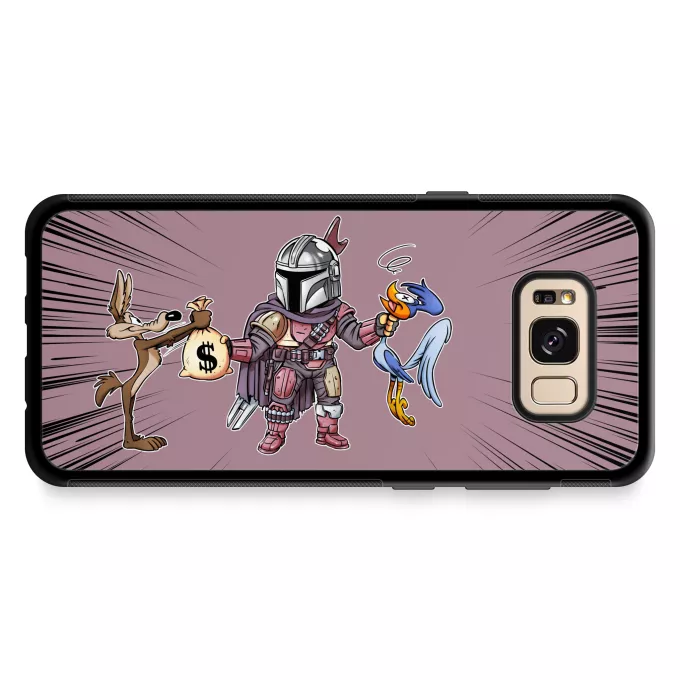 Fodral för Samsung Galaxy S8+ Parodi Stjärnornas krig En Mandalorian aka Din Djarin,Gråben och Hjulben