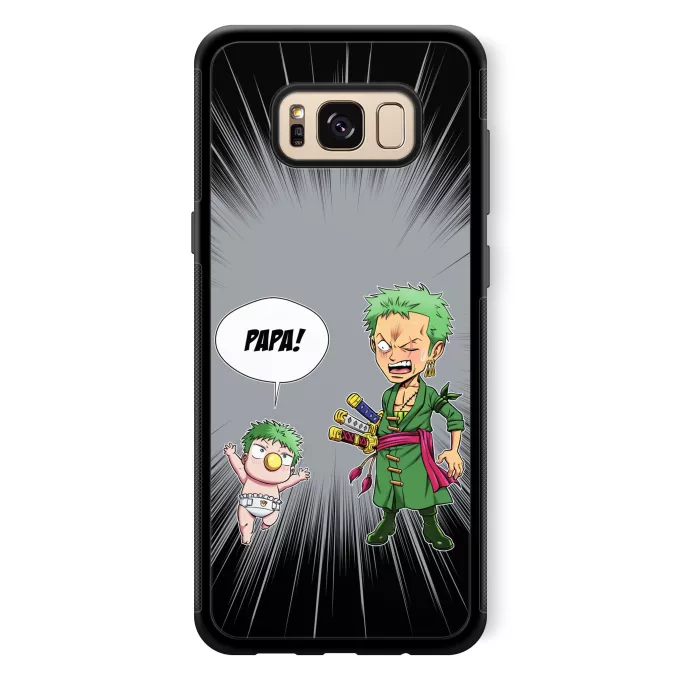 Coque pour téléphone portable Samsung Galaxy S8+ Parodie One Piece Un fiston démoniaque !! - Zorro Roronoa, Baby Beel
