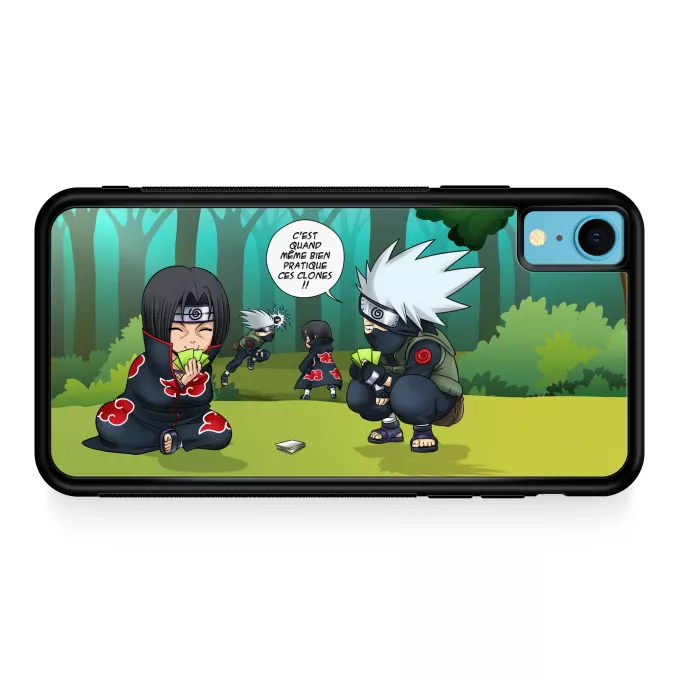 Coque pour téléphone portable iPhone XR Parodie Naruto Combat de Ninjas ! - Kakashi, Itachi