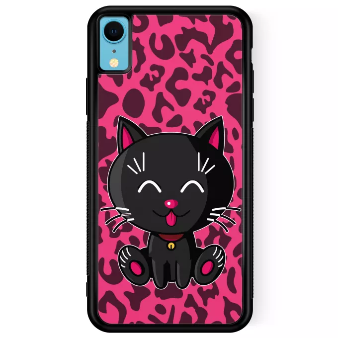Coque pour téléphone portable iPhone XR Parodie Kawaii Baby Cats Kawaii Baby Cat (noir)