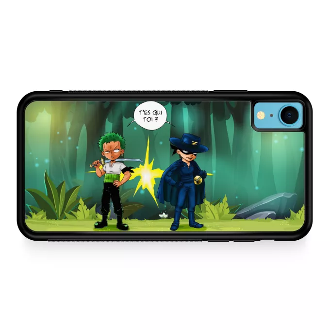 Coque pour téléphone portable iPhone XR Parodie One Piece D'un Z qui veut dire... - Zorro Roronoa