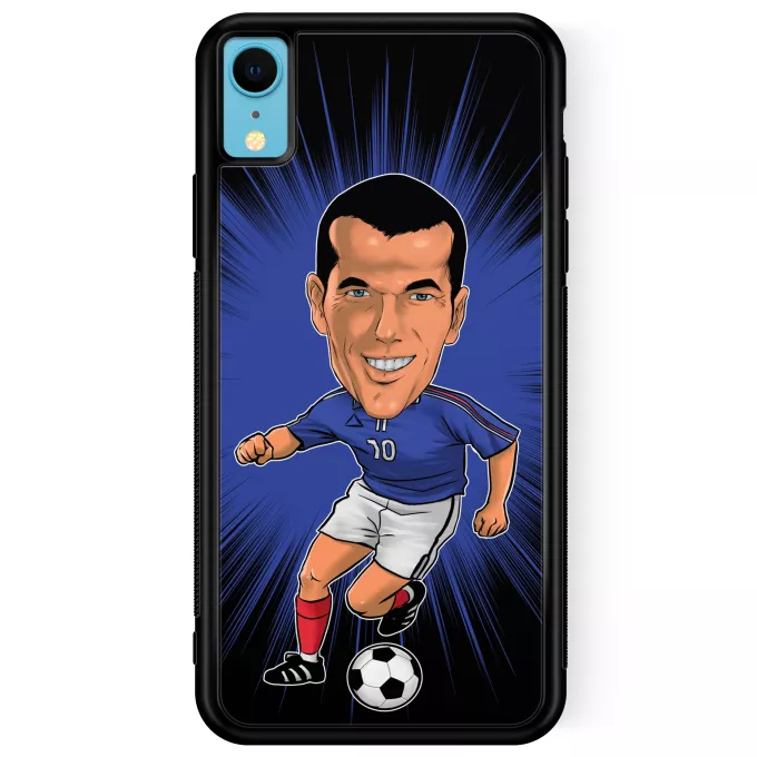 Coque pour téléphone portable iPhone XR Parodie Caricature de Stars Caricature SD Manga Stars Vol.8 ! - Caricature Stars - Zinedine Zidane