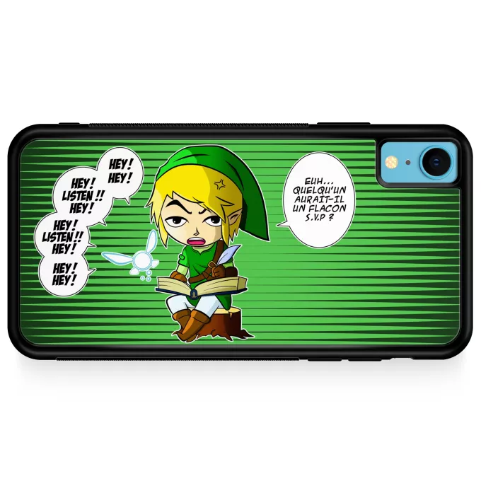 Coque pour téléphone portable iPhone XR Parodie Zelda Une fée pratique mais agaçante... - Link, la Fée Navi