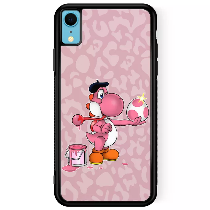 Custodia per iPhone XR Paoridia Yoshi Yoshi rosa