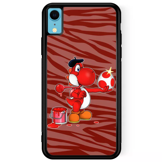 Custodia per iPhone XR Paoridia Yoshi Yoshi rosso