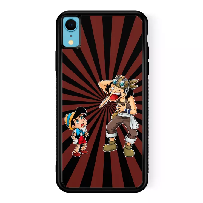 iPhone XR Handyhülle Parodie auf One Piece Lysop und Pinocchio - Piniocchio