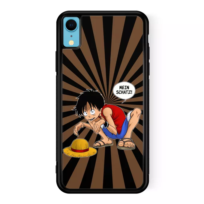 iPhone XR Handyhülle Parodie auf One Piece Ruffy und Gollum