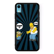 Homer Simpson Smartphone hoesje “Homer Simpson en Minion” – Minions parodie