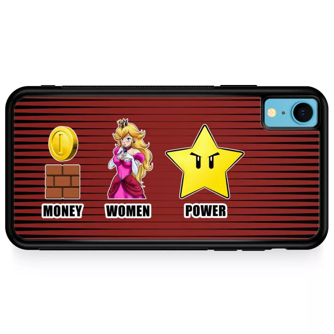 Funda para iPhone XR Parodia Super Mario Mario - Women, Money and Power